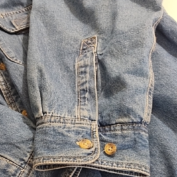 Blue Denim Barn Jacket Lined Utility Coat - Picture 14 of 15